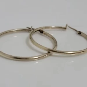 עגילי ציפוי זהב חישוק דק