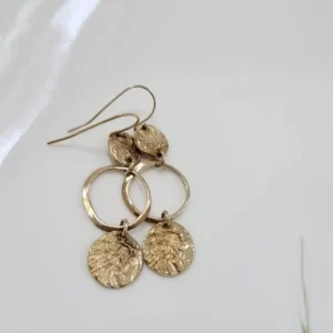 עגילי גולדפילד תלויים עיגולים וחישוק